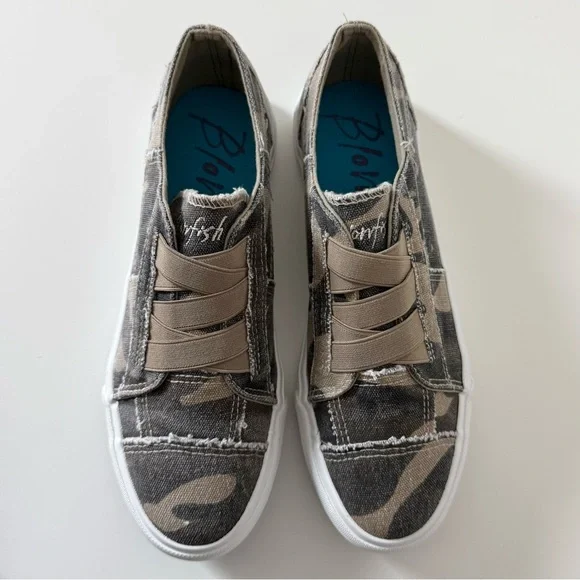 NEW Blowfish Marley Slip On Sneaker Natural Camouflage Canvas Brown‎ Size 8.5 - Picture 6 of 10